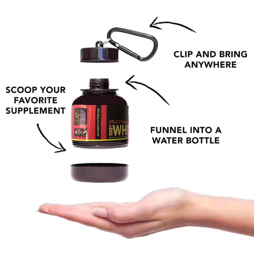 Portable Mini Protein Powder Bottle with Whey Keychain