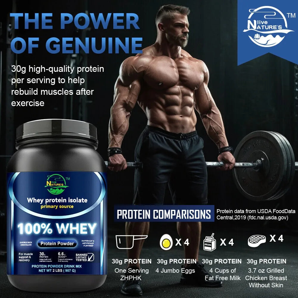 Nature's Live Whey Protein Powder 900g Chocolate Flavor