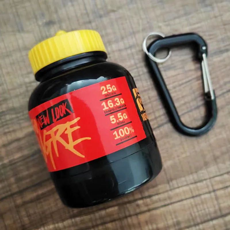Portable Mini Protein Powder Bottle with Whey Keychain