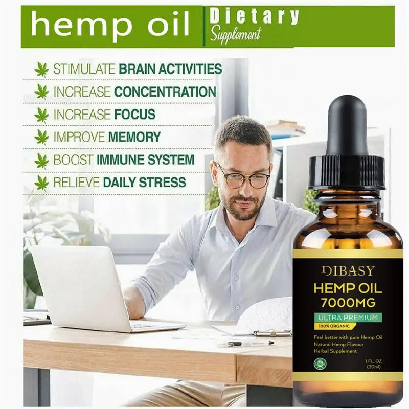 30ml Organic Hemp Seed Oil For Anxiety Stress Relief